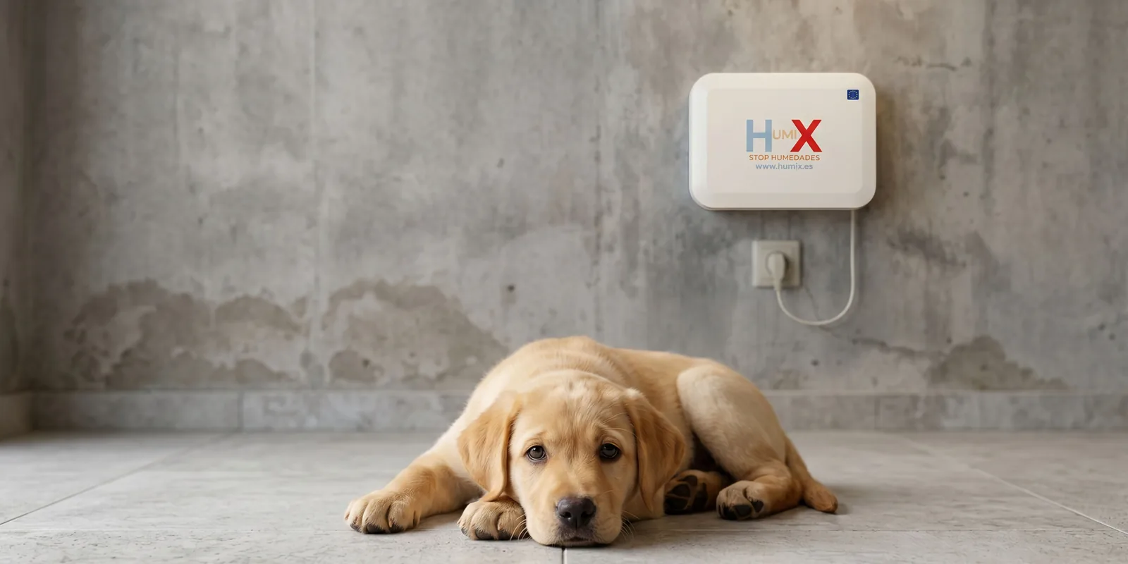 Familia en casa con el equipo HUMIX contra la humedad en Herencia